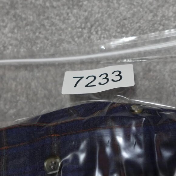 Vintage AW Apparel Workshop Shirt Men's XL Blue Plaid Button Down Long Sleeve - Picture 9 of 9